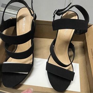 Chic Black Strappy Heels
